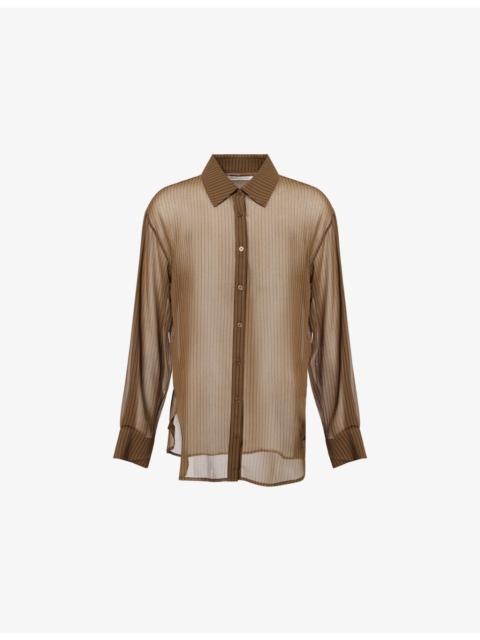 The Frankie Shop Peri Striped Woven Shirt