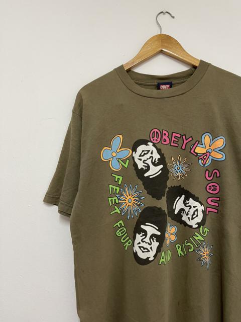 Other Designers Vintage - Vintage Obey Clothing “ De la Soul Parody T-Shirt st1