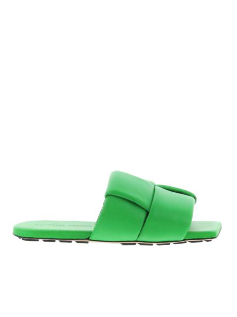 Bottega Veneta Patch Flat Sandal Parakeet