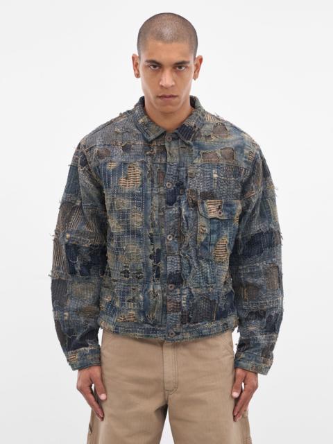 Kapital Indigo Boro Patchwork Trucker Jacket