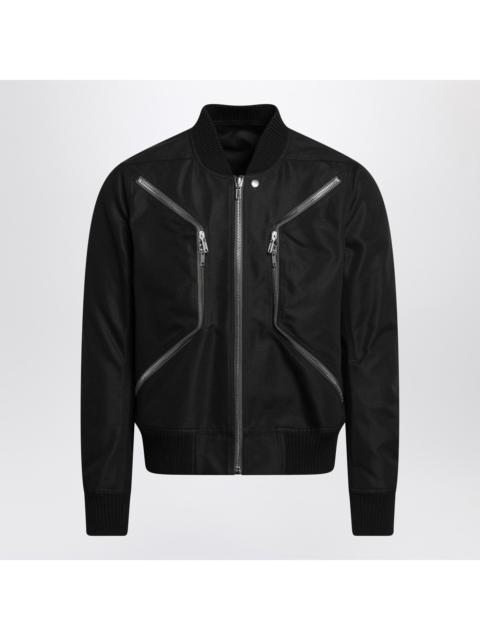 Rick Owens Rick Owens Black Zip-Up Cotton-Blend Jacket Men