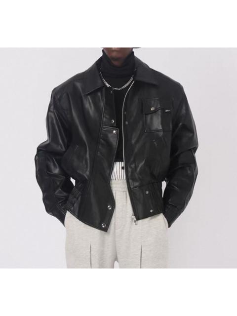 Other Designers ASSEEN  Original Wide-Shouldered Vintage Biker Leather Jacket zize M/L