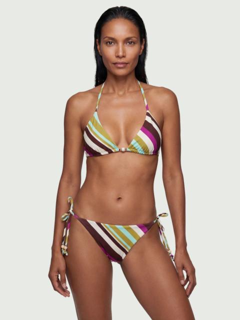 KAREN MILLEN Diagonal Stripe Print With Bead Detail Bikini Bottom