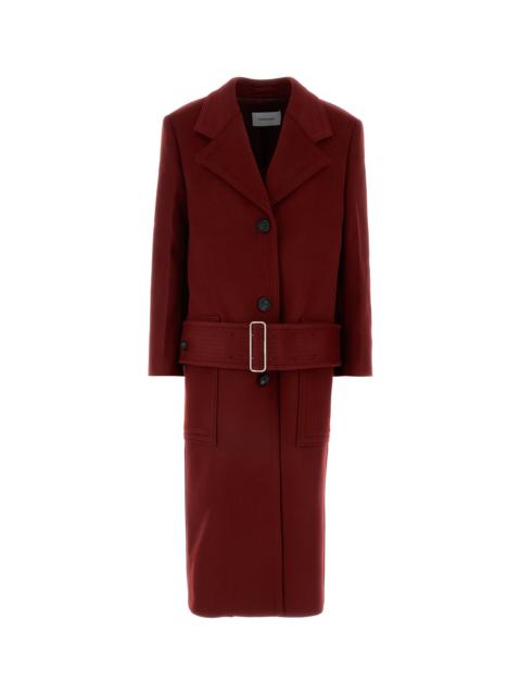 FERRAGAMO Tiziano red wool blend coat