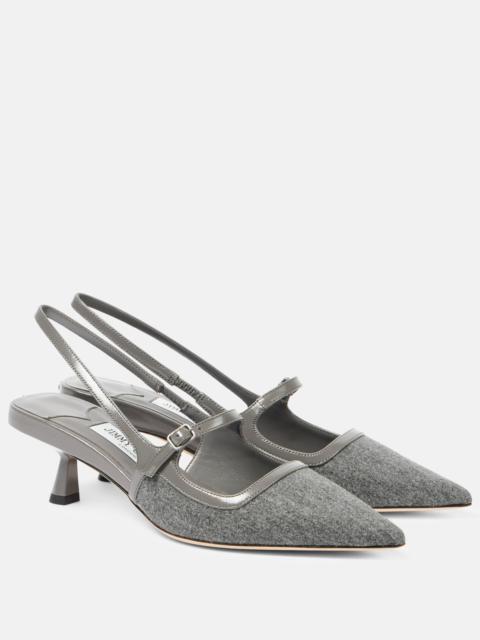 Didi flannel slingback pumps