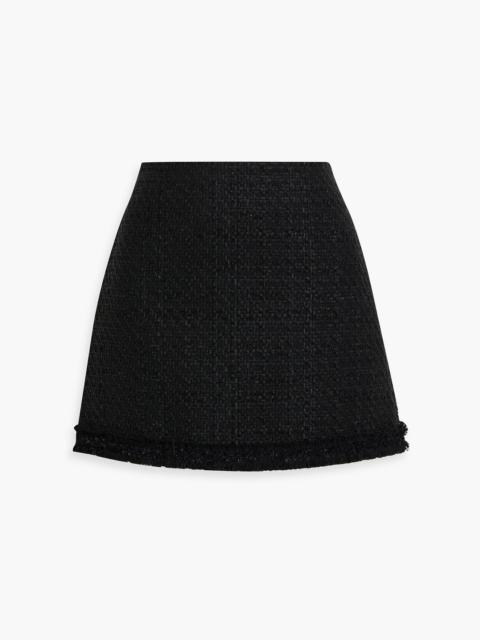 Alice + Olivia Riley frayed tweed mini skirt