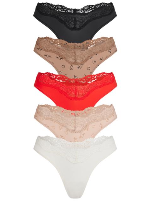 SKIMS Skims Printed Stretch-jersey Thong