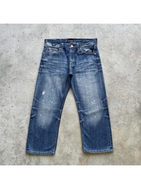 Other Designers Japanese Brand - Vintage Japan Brand Sorridere Painter Faded Cropped Jeans