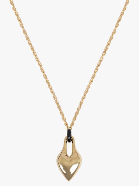 NINA RICCI DRIPPING HEART PENDANT NECKLACE | GOLD/BLACK