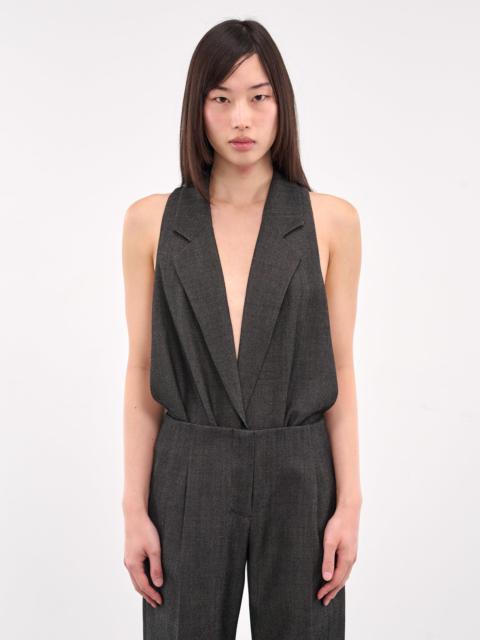 CHRISTOPHER ESBER Halterneck Peaked Lapel Bodysuit