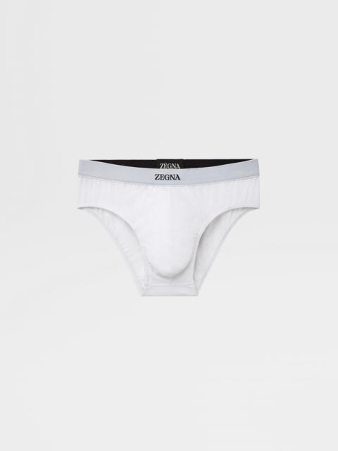 ZEGNA WHITE STRETCH COTTON MIDI BRIEF