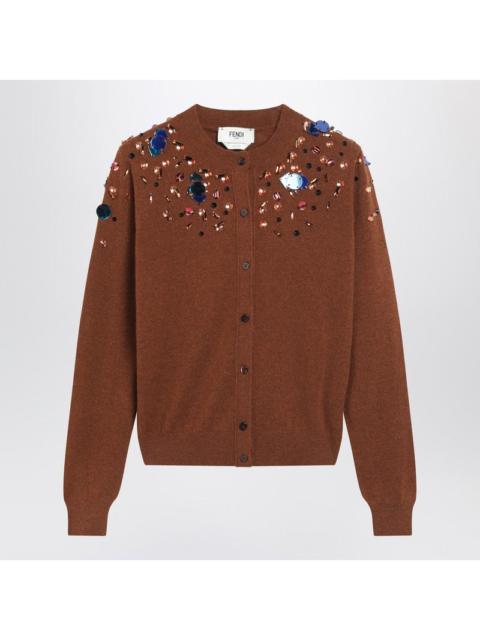 FENDI Fendi Rust Ff Cashmere And Wool Cardigan Women