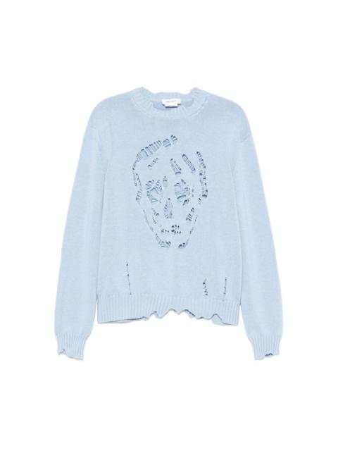 Alexander McQueen distressed skull sweater