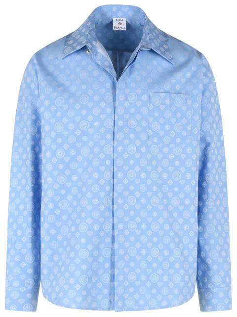 CASABLANCA Casablanca Light Blue Cotton Shirt Men