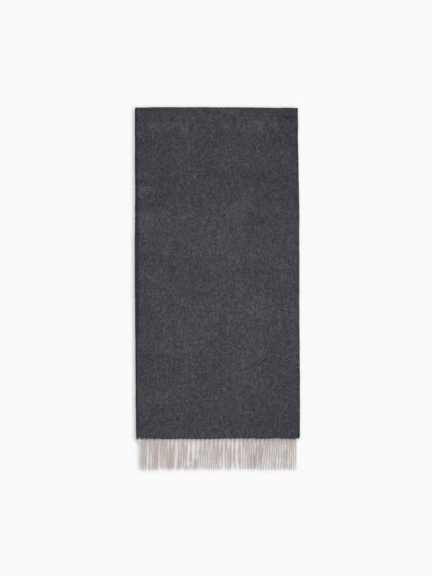 GIORGIO ARMANI Cashmere scarf with embroidered logo