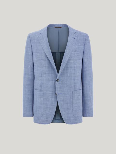 Canali LIGHT BLUE KEI BLAZER IN WOOL, SILK AND LINEN