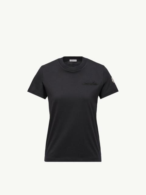 Moncler Beaded Logo Cotton T-Shirt