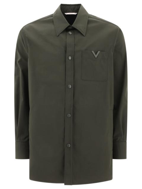 Valentino Nylon Overshirt With Rubberised V Detail