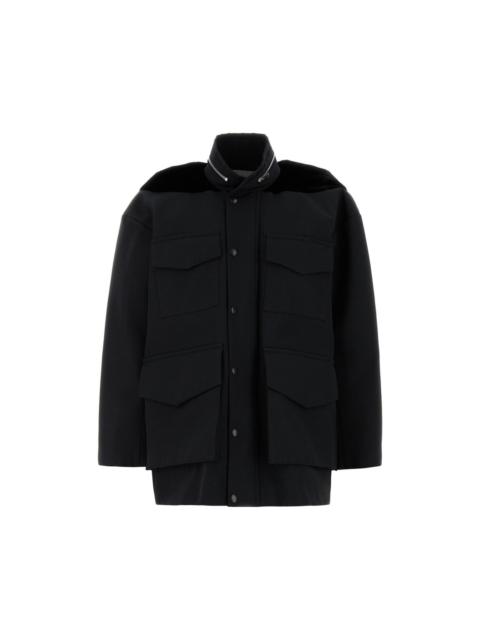 sacai SACAI Black Grosgrain Oversize Jacket New & Authentic (Women