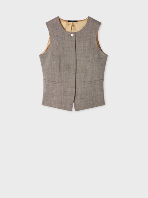 Paul Smith Women's Grey Flecked Tweed Waistcoat