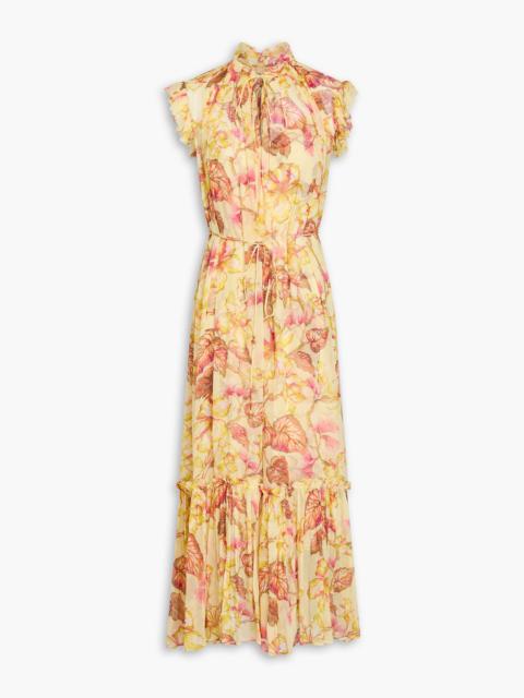 Zimmermann Ruffled floral-print crepon midi dress