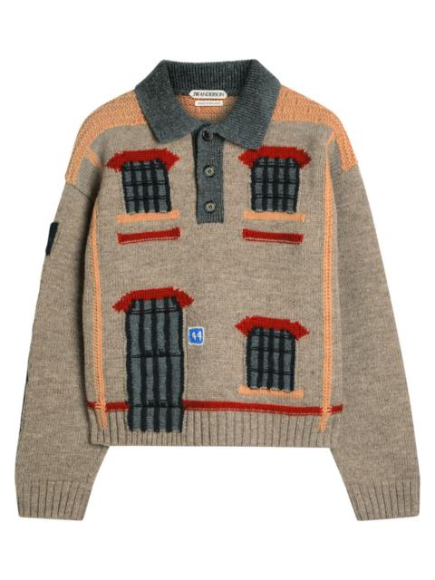 JW Anderson JW Anderson House Wool Polo Jumper