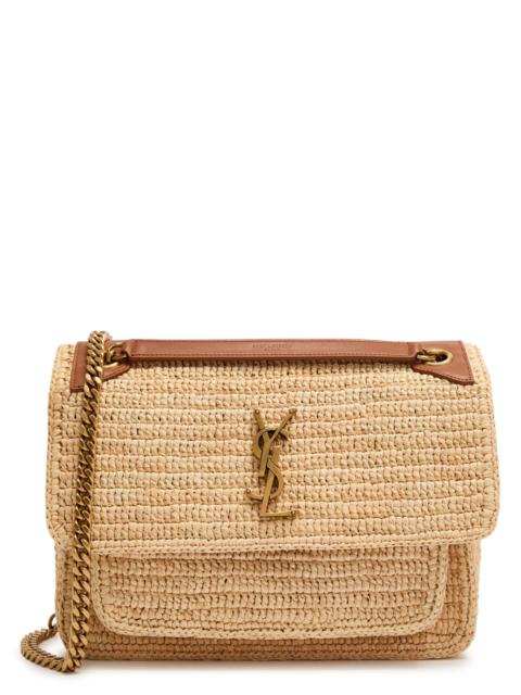 SAINT LAURENT Saint Laurent Niki Medium Raffia Shoulder bag