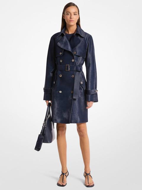 MICHAEL KORS COLLECTION Calf Hair Trench Coat