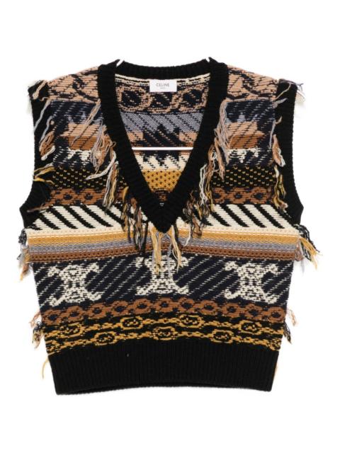 CELINE Celine Women Cashmere Jacquard Vest