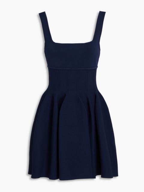 SIMKHAI Elektra pleated stretch-knit mini dress