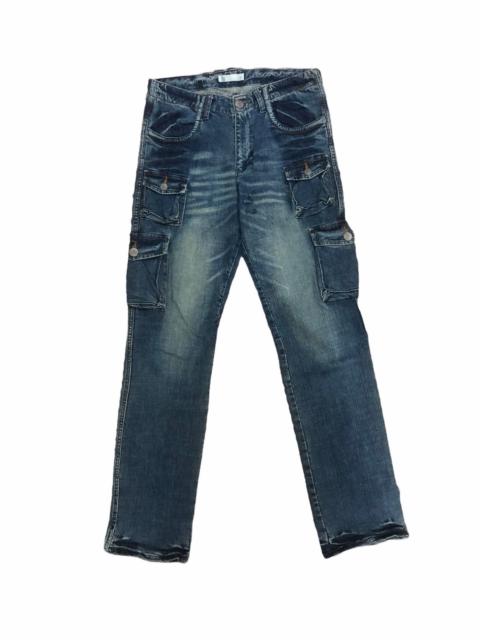 Other Designers If Six Was Nine - Global world Patced Pocket Jeans