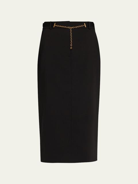 VERONICA BEARD Hoffman Belted Midi Skirt