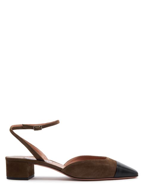 AQUAZZURA Aquazzura French Flirt 35 Panelled Suede Pumps