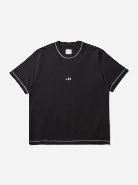 ROA Men's Info Stitch Organic T-Shirt Black