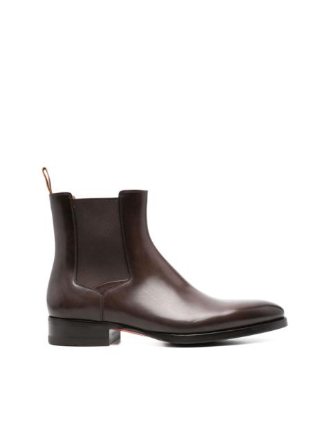 Santoni leather Chelsea boots