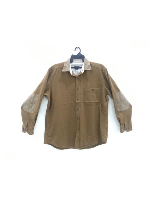 Other Designers Vintage - Vintage Woolrich Buckskin Men's Button Down Padded Elbow