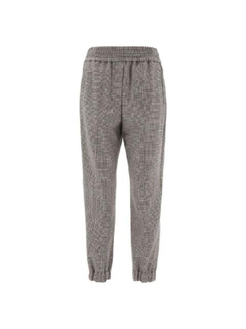 Brunello Cucinelli Brunello Cucinelli Women'S Cream Black Brown Check Trousers