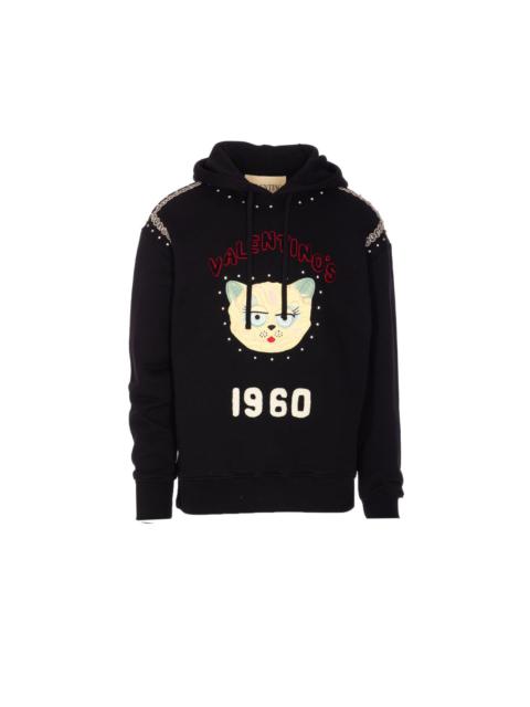 Valentino Garavani Men Le Chat De La Maison Patch Hoodie