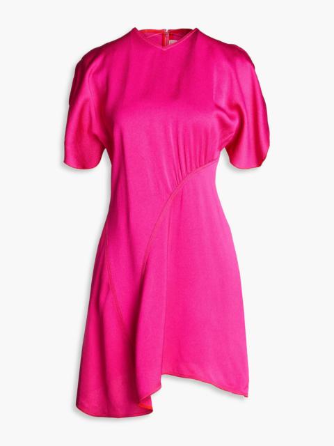 Victoria Beckham Asymmetric satin-crepe mini dress
