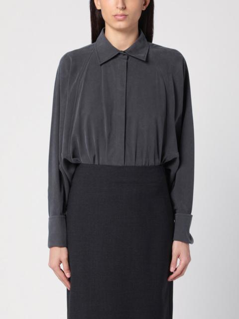 Max Mara Anthracite grey silk body shirt