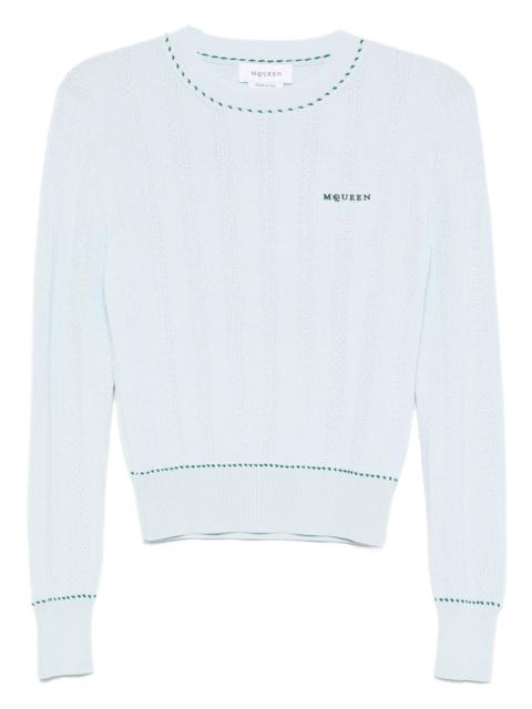 Alexander McQueen logo-embroidered sweater