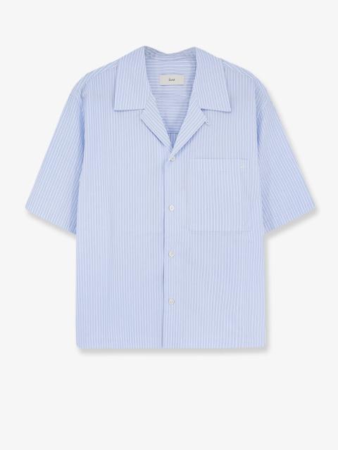 Dunst Dunst Cotton Blend Shirt Sky Blue Stripes