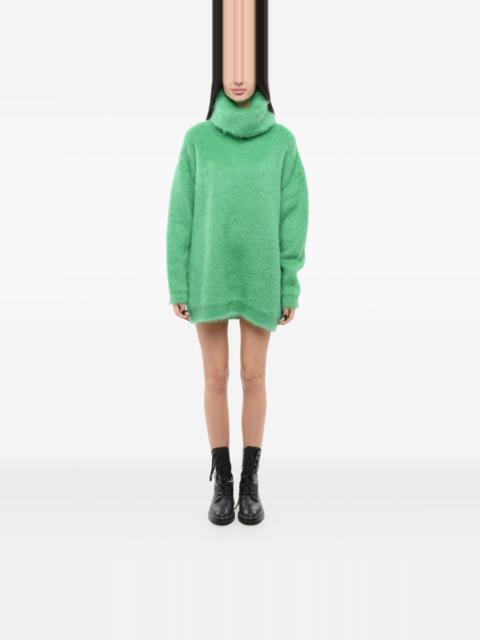 roll-neck sweater dress