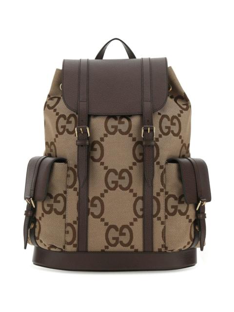 Multicolor Jumbo Gg Fabric And Leather Backpack