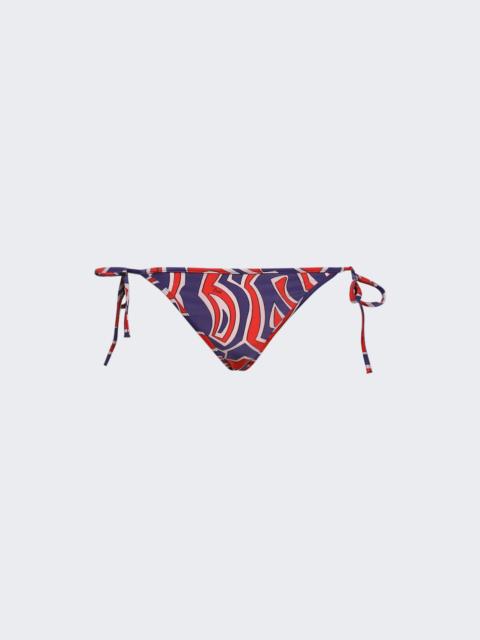 PUCCI Labirinto Print Bikini Bottom Red And Blue