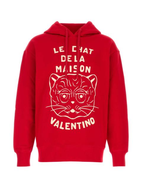 Valentino Valentino Garavani Men Red Cotton Sweatshirt