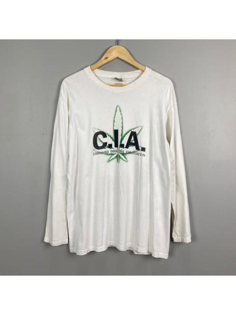 Other Designers Vintage - VINTAGE C.I.A CANABIS INHALER ASSOCIATION LONG SLEEVE TEE