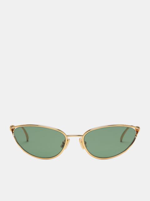 Bottega Veneta Gold Knot Cat Eye Sunglasses