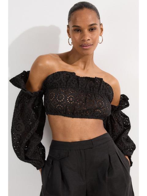 KAREN MILLEN Beach Woven Bardot Beach Top