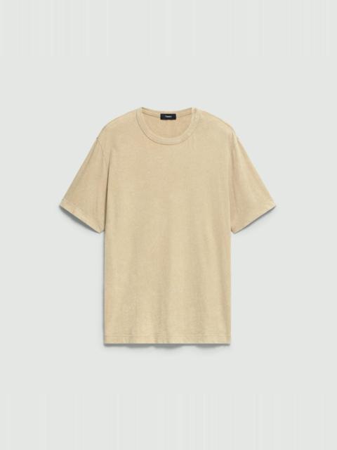 Theory Ribbed Crewneck Tee in Fade Jersey